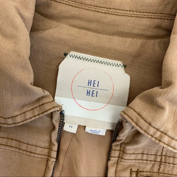 Anthropologie Hei Hei Excursion Bomber Jacket: Tan - Picture 12 of 13